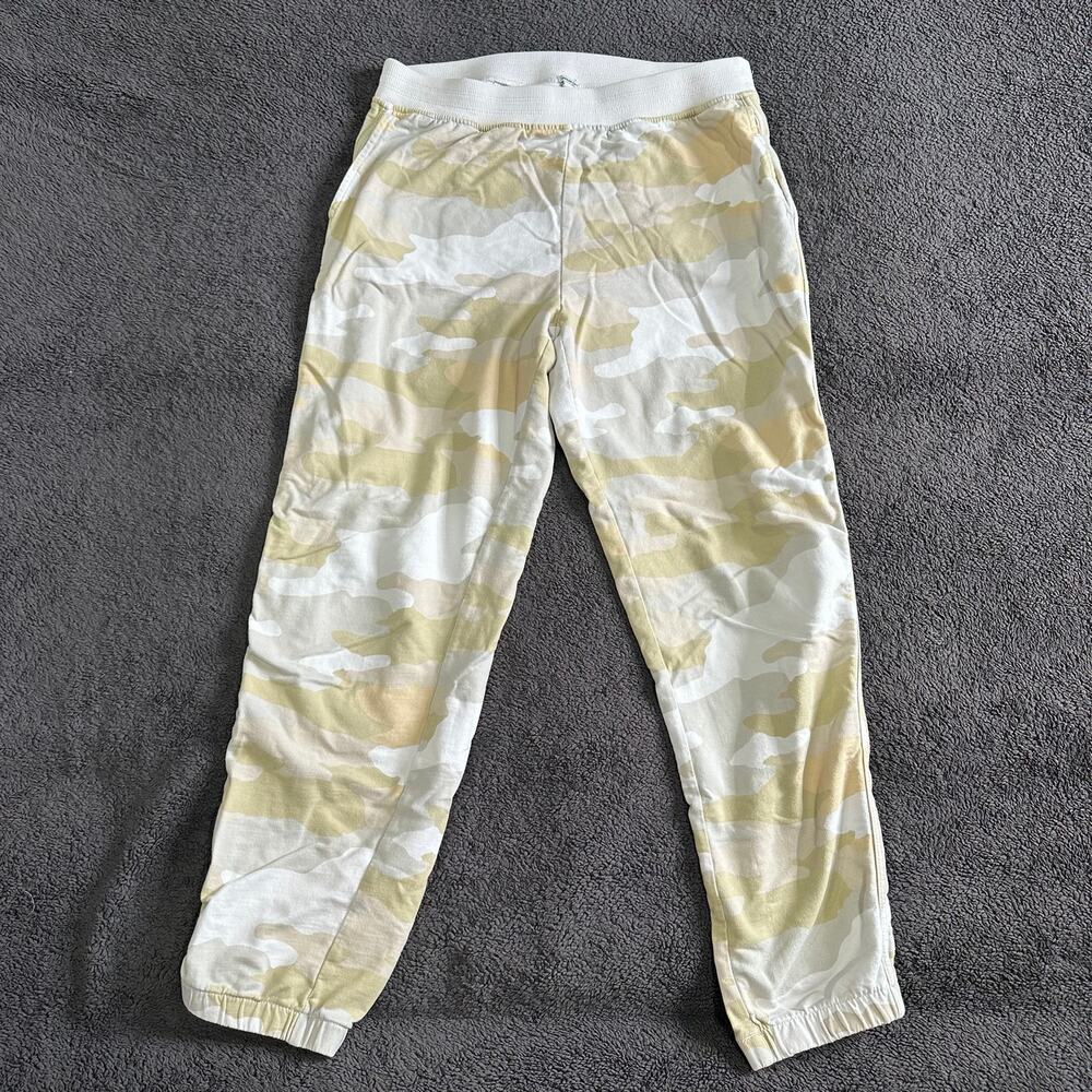 Aerie Womens M Cream Camo Jogger‎ Pants Cotton Pull On Lounge Relax Athleisure